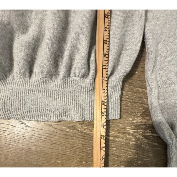 Demylee Cashmere Bishop Billow Sleeve Gray Knit Sweater Small Quiet Luxury - Picture 3 of 8